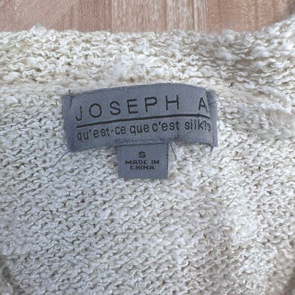 Joseph A Tan Button Up Soft Sweater WMNS Small V-neck Stripes Long Sleeve Knit - Picture 6 of 8